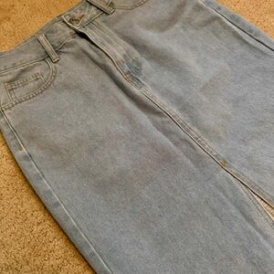 Light Blue Denim Skirt